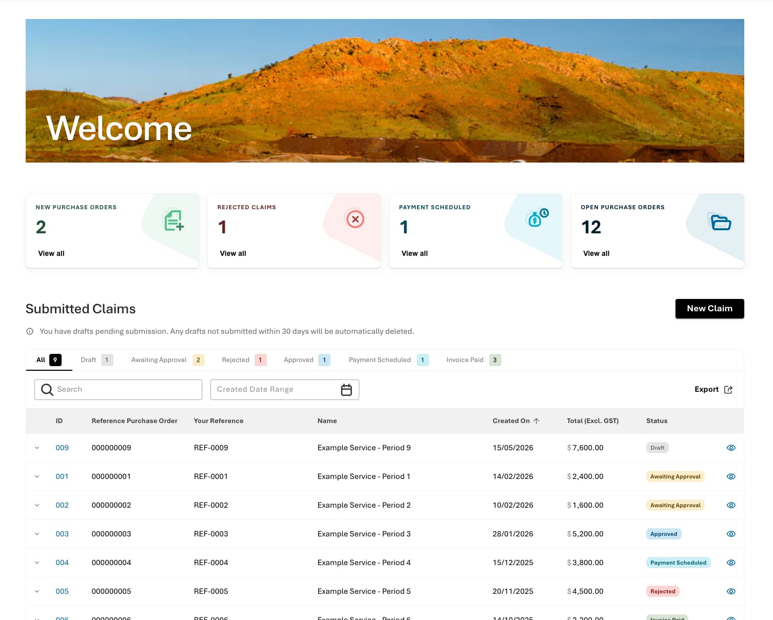 DyFlex SAP vendor portal interface