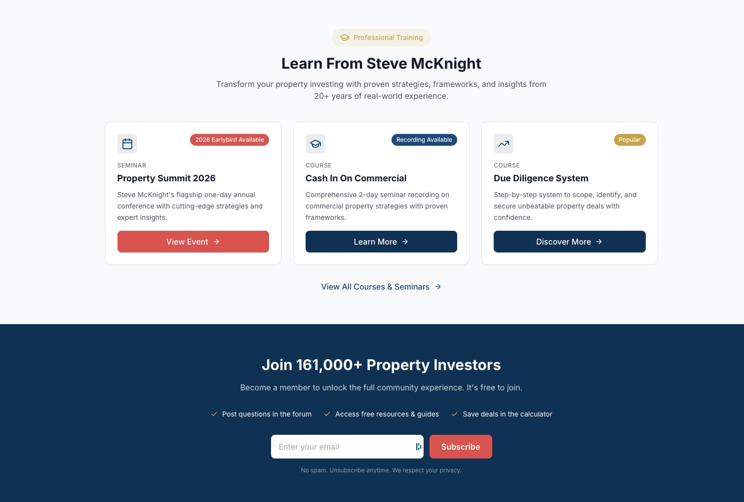 Mockup design for improved call-to-action sections